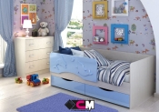 Детская кровать "Алиса" синий