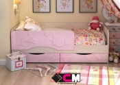 Детская кровать "Алиса" розовый